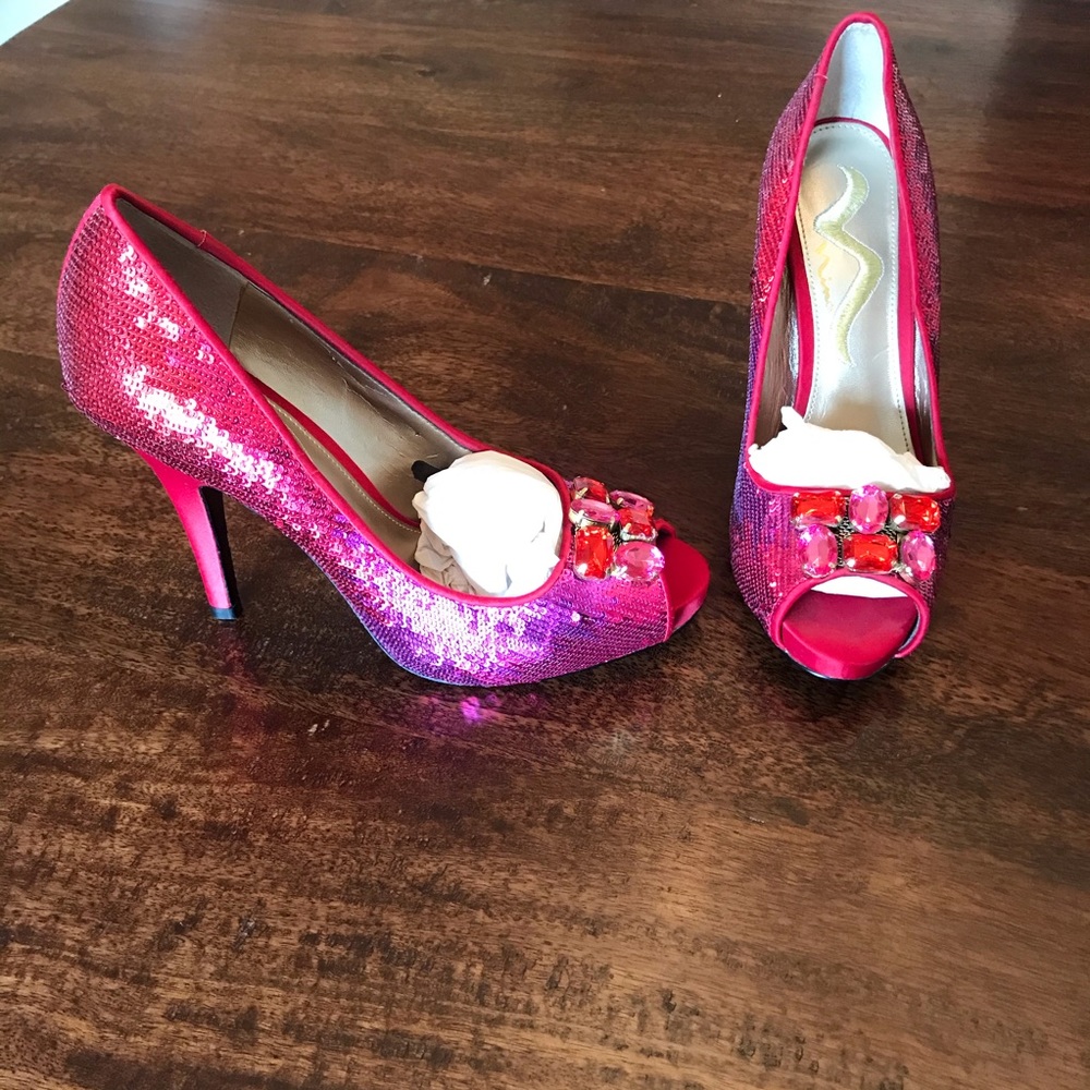 Wizard of oz inspired ruby red high heels